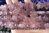 CFG1300 15.5 inches 15mm carved star strawberry quartz beads