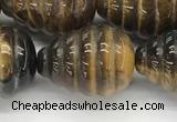 CFG1519 15.5 inches 15*20mm carved teardrop tiger eye beads