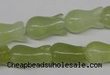 CFG237 15.5 inches 10*17mm carved flower New jade gemstone beads