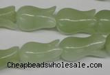 CFG239 15.5 inches 12*20mm carved flower New jade gemstone beads