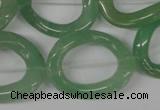 CFG267 15.5 inches 25*30mm carved oval green aventurine beads