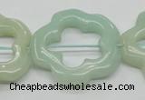 CFG31 15.5 inches 30mm carved flower amazonite gemstone beads