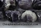 CFG343 15.5 inches 18*22mm carved skull dogtooth amethyst beads