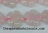 CFG450 15.5 inches 20mm carved flower rose quartz beads