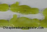 CFG515 15.5 inches 18*34mm carved animal Korean jade beads