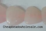 CFG539 15.5 inches 25*25mm carved triangle rose quartz beads