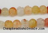 CFG57 15.5 inches 8*10mm carved pig-shaped agate gemstone beads