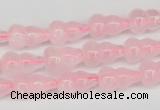 CFG63 15.5 inches 8*13mm carved calabash rose quartz beads