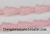 CFG64 15.5 inches 10*16mm carved calabash rose quartz beads