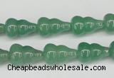 CFG66 15.5 inches 10*16mm carved calabash green aventurine beads