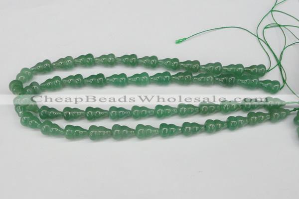 CFG66 15.5 inches 10*16mm carved calabash green aventurine beads