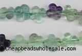 CFG73 15.5 inches 11*11mm carved flower fluorite gemstone beads