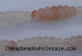 CFG752 15.5 inches 10*30mm carved rice natural pink quartz beads