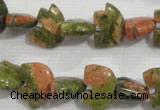 CFG770 15.5 inches 10*15mm carved animal unakite gemstone beads