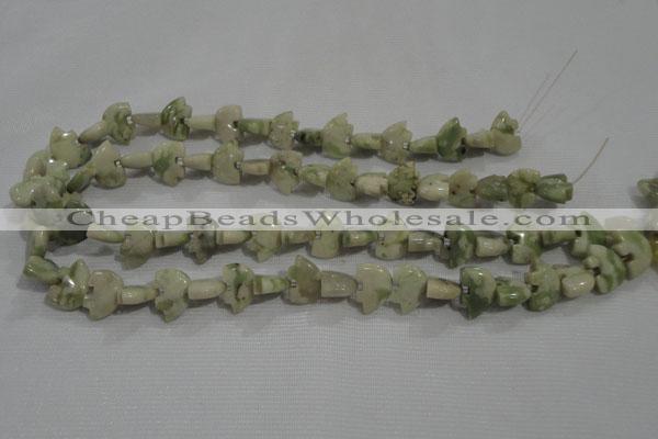 CFG781 15.5 inches 10*15mm carved animal lucky jade beads