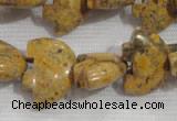 CFG806 12.5 inches 14*18mm carved animal leopard jasper beads