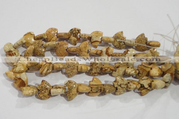 CFG807 12.5 inches 14*18mm carved animal picture jasper beads