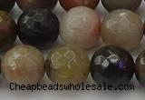 CFJ214 15.5 inches 12mm faceted round fancy jasper beads wholesale