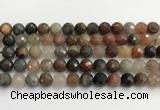 CFJ219 15.5 inches 10mm faceted round fancy jasper beads