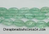 CFL101 15.5 inches 8*12mm oval natural green fluorite gemstone beads