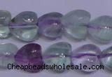 CFL1052 15 inches 10*10mm heart natural fluorite gemstone beads