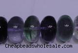 CFL1072 15 inches 10*18mm rondelle natural fluorite gemstone beads