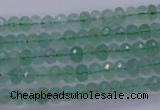 CFL110 15.5 inches 4*6mm faceted rondelle green fluorite beads