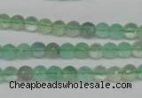 CFL115 15.5 inches 6mm faceted round green fluorite beads