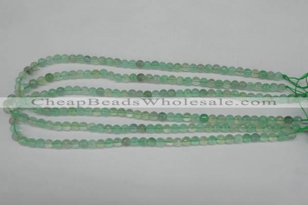 CFL115 15.5 inches 6mm faceted round green fluorite beads