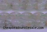 CFL1200 15.5 inches 6*10mm rice green fluorite gemstone beads