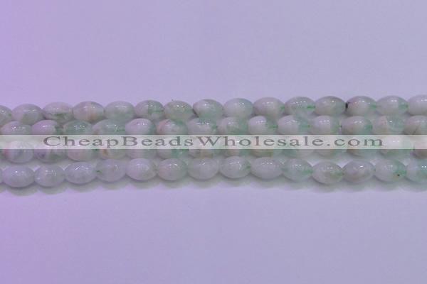 CFL1201 15.5 inches 8*12mm rice green fluorite gemstone beads