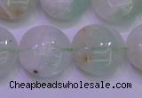 CFL1211 15.5 inches 16mm flat round green fluorite gemstone beads