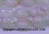 CFL1217 15.5 inches 10*14mm oval green fluorite gemstone beads