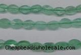 CFL122 15.5 inches 6*8mm faceted oval green fluorite beads