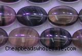 CFL1342 15.5 inches 13*18mm oval purple fluorite gemstone beads