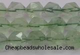 CFL1403 15.5 inches 10mm faceted nuggets green fluorite beads