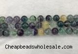 CFL1454 15.5 inches 12mm round fluorite beads wholesale