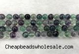 CFL1463 15.5 inches 10mm round A grade fluorite gemstone beads