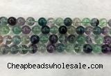 CFL1464 15.5 inches 12mm round A grade fluorite gemstone beads