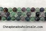 CFL1466 15.5 inches 16mm round A grade fluorite gemstone beads