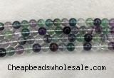 CFL1473 15.5 inches 10mm round AA grade fluorite gemstone beads