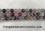 CFL1483 15.5 inches 10mm round rainbow fluorite gemstone beads