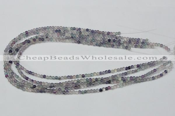 CFL150 15.5 inches 4mm round natural fluorite gemstone beads wholesale