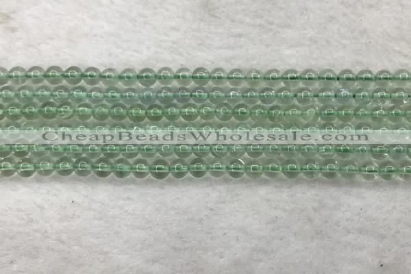 CFL1521 15.5 inches 4mm round green fluorite gemstone beads