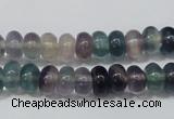 CFL156 15.5 inches 5*8mm rondelle natural fluorite gemstone beads