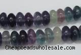 CFL157 15.5 inches 6*10mm rondelle natural fluorite gemstone beads