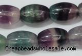 CFL159 15.5 inches 15*20mm rice natural fluorite gemstone beads