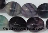 CFL161 15.5 inches 15*20mm twisted rice natural fluorite beads