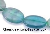 CFL19 8*12mm oval A- grade natural fluorite beads Wholesale