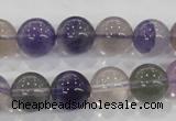 CFL204 15.5 inches 12mm round purple fluorite gemstone beads wholesale